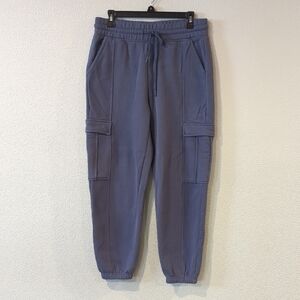 Women's Thick Blue Cargo Sweats Size Medium